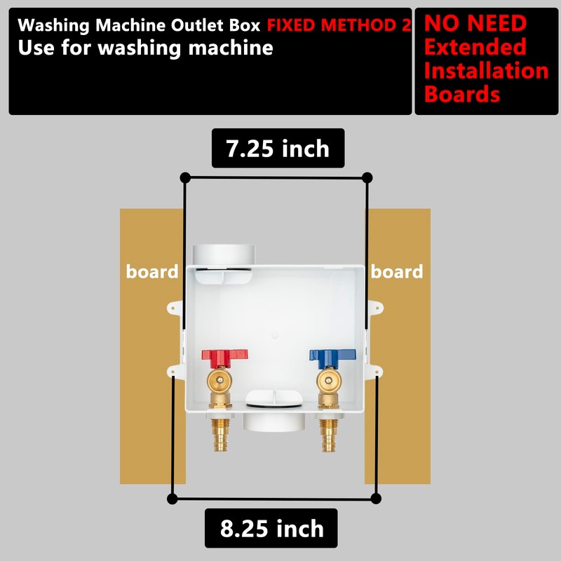 (1 Pack) Lidertik Washing Machine Outlet Box Expansion PEX-A, Inlet