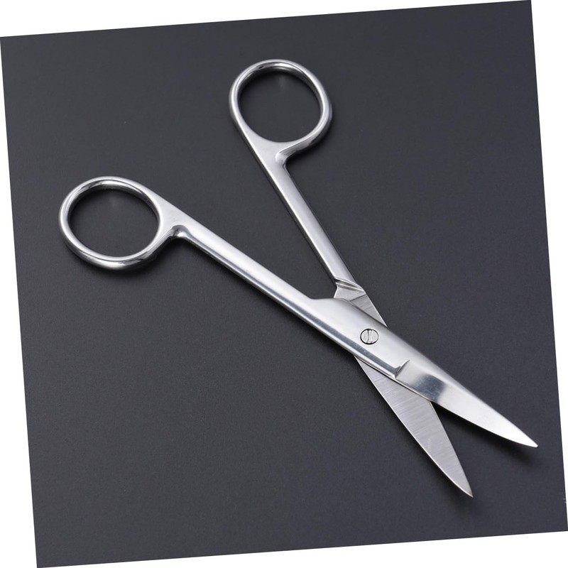 BIUDECO Professional Makeup Scissors Stainless Steel Curved Eyebrow Trimmer Cutting
