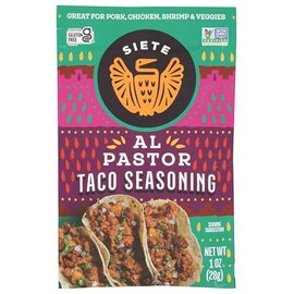 Siete Al Pastor Taco Seasoning Mix | Seasoning for Pork, Chicken, Shrimp, and Veggies | Gluten Free | Vegan | Non GMO | Whole30 Approved | 1 Packets (7 Servings)
