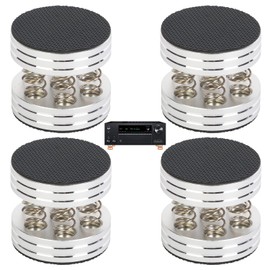 aleawol 4 Pack Large Insulator Speakers Aluminum Spring Speakers 45mm Diameter 40mm Height Improve Audio Sound Quality Vibration Anti-Slip Double Sided Strong Load Capacity for HiFi Amplifier Speaker