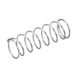 sourcing map Compression Spring,304 Stainless Steel,10mm OD,0.7mm Wire Size,9mm Compressed Length,30mm Free Length,11.8N Load Capacity, Silver Tone,5pcs