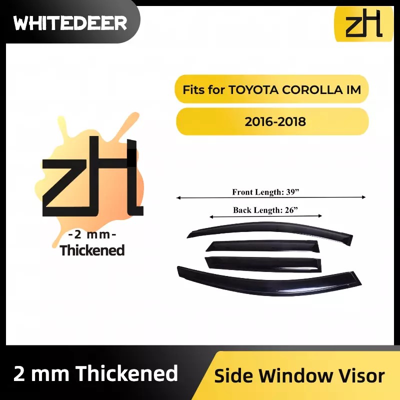 zh Fits TOYOTA COROLLA iM 2016-2018 Side Window Visor Sun