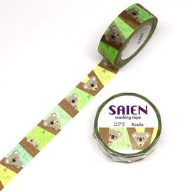 Koala - Kamiiso Saien Washi Tape 15mm Masking Tape for Scrapbook Journaling Craft DIY