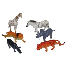 Idena 4329901 6 Zoo Animals in a Bag – 6 "