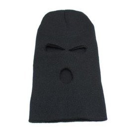 Black balaclava winter hat knit hat beanie mask winter hat / 블랙 복면 방한모자 니트모자 비니가면 겨울모자