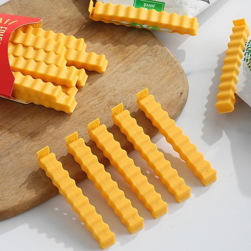 Cute Potato Fry Design Food Clips - Durable Food Bag
