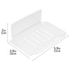 Self Adhesive Soap Dish Wall Mounted, 5 Slot Acrylic Soap