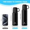 Thermal Flask with Cup 648ml/22oz Flask for Hot Drink, Vacuum