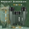 LUXUN 8 x 32 Small Binoculars Adult Compact Binoculars for