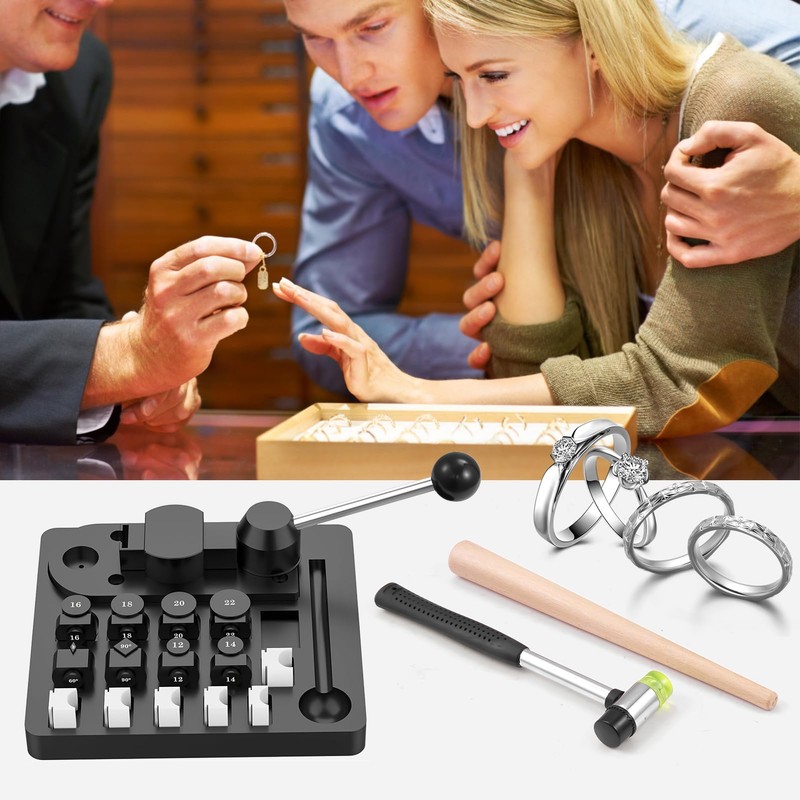 Ring Bending Tool Kit,Complete Spoon Ring Making Kit with Ring