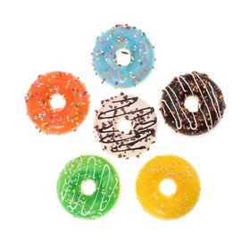 diyhub 6 Pcs Artificial Doughnut Realistic Fake Food Display Faux Dessert for Party Decorations Photography Props