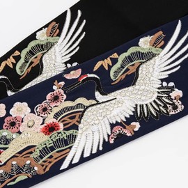 Inzegao - Cinturón japonés Obi para mujer para kimono Yukata con lazo floral ancho, Azul Oscuro Estilo a, Talla única