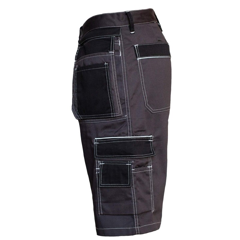 Men's Robust Work Shorts with Reflective Elements, Professional Heavy Duty