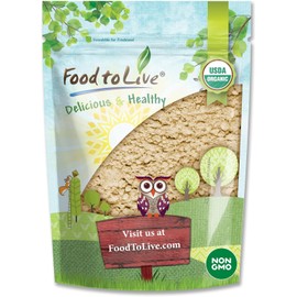 Polvo de Sacha Inchi orgánico de Food to Live (Polvo de proteína vegana cruda, rico en omega-3, sin OGM, polvo de nuez inca Kosher, a granel) (1 Libra)