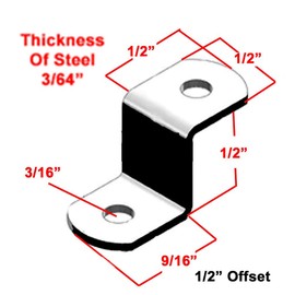 1/2" Canvas Offset Clips Extra Heavy Duty with Screws 10 Pack