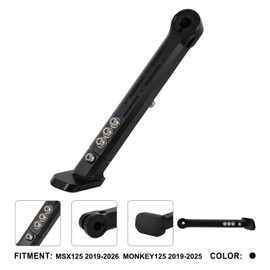 IUVWISN Motorcycle Kickstand Adjustable Kick Side Stand CNC for Grom MSX 125 2019-2026 Monkey 125 2019-2025