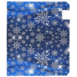 Winter Snow Snowflake Magnetic Mailbox Cover Standard 21 X 18 in Christmas Holiday Blue Xmas Mail Box Covers Decals Wraps Post Box Outdoor Decorations
