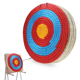 IKULE Archery Targets Straw Solid Hand-Made Archery Target for Recurve Bow Compound Bow or Longbow 20 Inches Traditional Bow Arrow Target for Kids Youth Adult Archery Hunting Backyard Practice