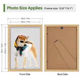 WenYa A4 Oak Photo Frames, 2 Pack A4 Picture Frames Wall and Desktop Horizontal Vertical 21x30cm Frames for Family Pictures Display (Oak, A4-2pack)