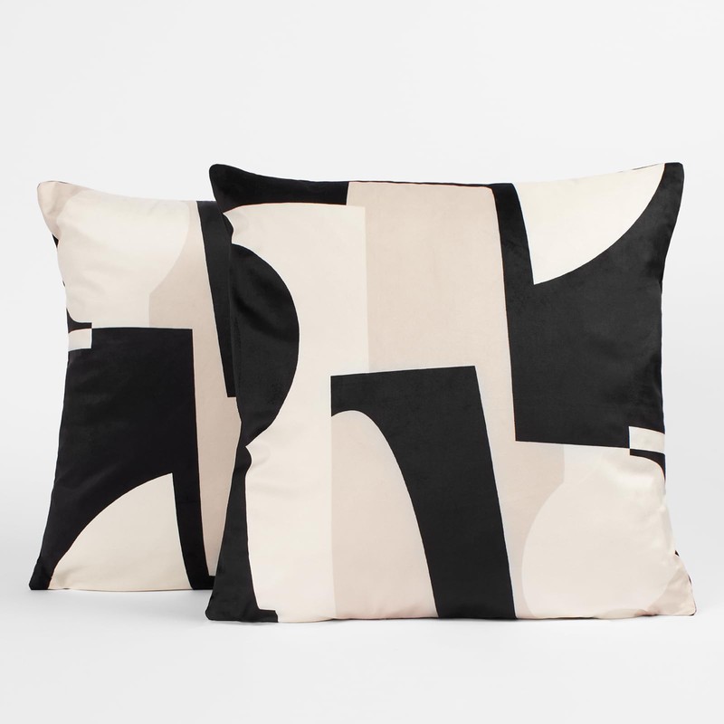 OHS Matt Velvet Cushion Covers Abstract, Pack of 2 Throw