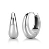 QOBEBOTA Small Silver Hoop Earrings Surgical Steel Hypollergenic Hoops for