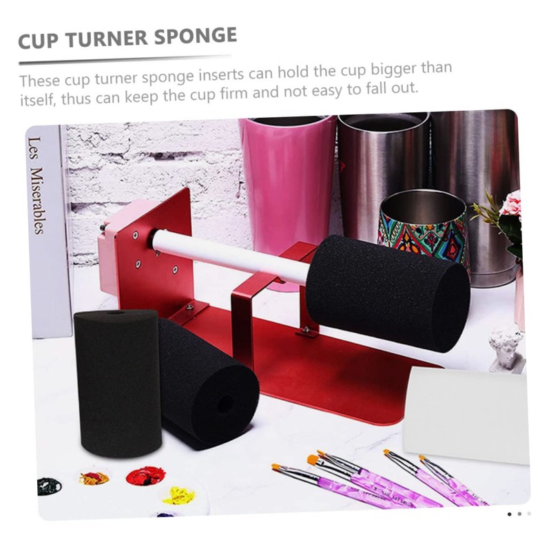 CORHAD Tumbler Rotary Tool Cup Turner Inserts 8pcs Sponges for