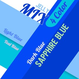 qiipii Blue Jelly Resin Rhinestones Bulk 3mm 4mm 5mm Flatback Royal Blue Stones for Crafting Non-Hotfix Teal Blue Sapphire Blue AB Resin Gems Diamonds for Nails Eyes Face Makeup Tumblers DIY Crafts