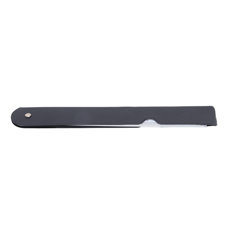 Entatial 20cm Fan Shaped Folding Multiscale Measuring Ruler Black Plastic
