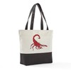CafePress Red Scorpion Canvas Tote Top Zipper Closure