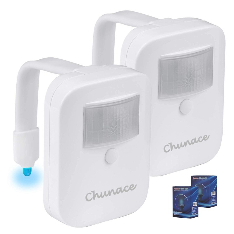 2 Pack Rechargeable Toilet Night Light with Motion Activated Sensor,