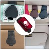 Car Glasses Holder | Skull Pattern Eyeglass Car Clip |