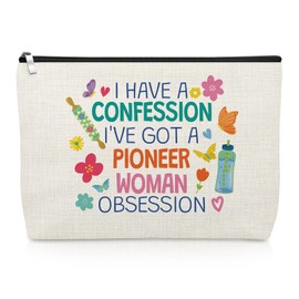 Gevody Pioneer Makeup Bag Pioneer Gifts Cooking Lover Gift for Mom Daughter Sister Best Friend Cosmetic Bag Christmas Birthday Present for Her JW Cooker Coworker Thank You Present Travel Zipper Pouch
