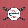Life is Good Men's Crusher Tee Baseball and Bats, Faded