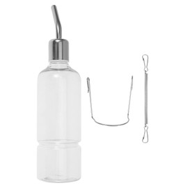 Botella de agua para perro POPETPOP para jaula – Botella de agua sin goteo, alimentador de agua para gatos, botella de agua a prueba de fugas para jaulas y casetas – Pequeño, Picture 1, Tamaño 2