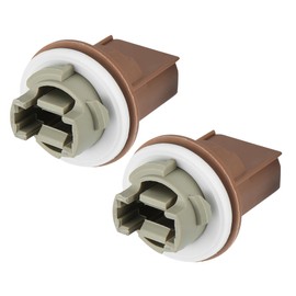 A ABSOPRO Turn Signal Tail Light Socket No.2U5Z13411SA Tail Lamp Plug Connectors Holder for Ford F150 F20 F350 2014-2016 Brown (Set of 2)