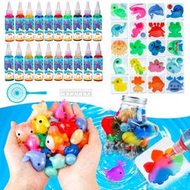 Teexpert Magic Water Elf Toy Kit - Aqua Fairy DIY Squishy Maker Craft Kit for Kids, Boys and Girls, 20 Magic Colors and Molds, Creative Arts and Crafts Gift for Christmas, Birthday, Ages 3+