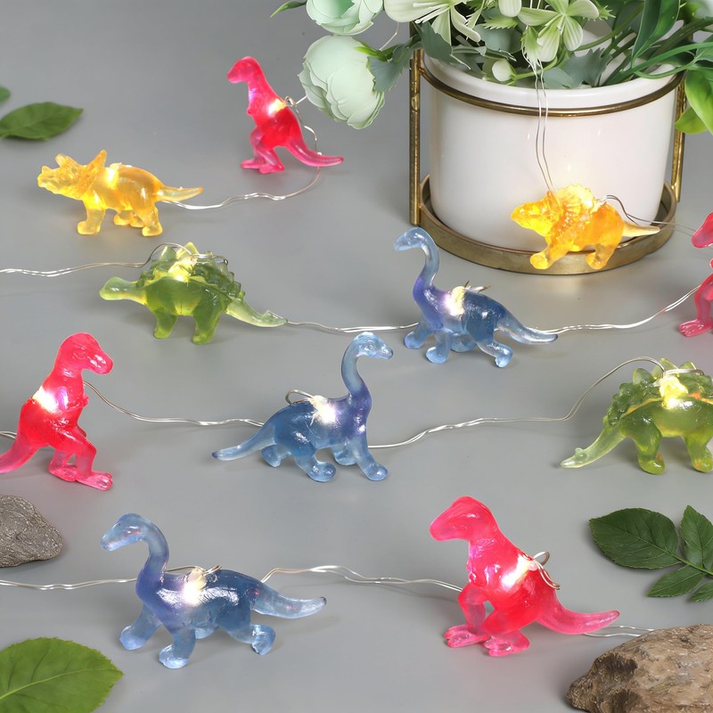 Impress Life Dinosaur String Lights with Remote and Timer,20 LED