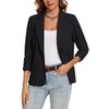 MINTLIMIT Blazer for Women 3/4 Ruched Sleeve Lapel Button Suit