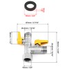 QWORK® G1/2" 3 Way Diverter Valve Switch Valve, Universal T-Adapter