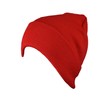 NYFASHION101 Unisex Plain Blank Long Knitted Cuff Beanie Cap, Red