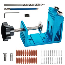 Pocket Hole Jig Kit with Drill Guide Joint Pocket Hole Jig 15 Degree Woodworking Inclined Hole Adjustable DIY Woodworking Tools Carpentry Locator