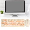 USB Keyboard Mouse 2.4G Wireless 68 Keys Low Consumption Retro
