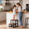 iTsst 2 Step Stool for Adults Wooden Step Stool with