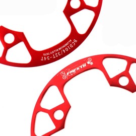 UPANBIKE Mountain Bike Chainring Guard Protector 104BCD Aluminum Alloy Chainring Cover Chainring Sprocket (Red, 40T-42T)