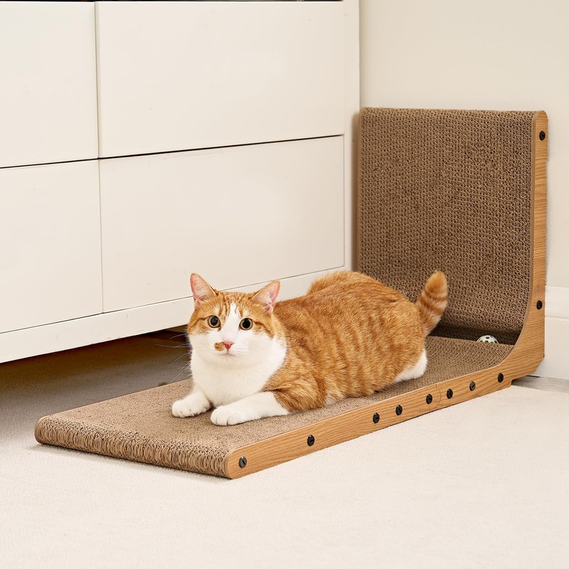 EHEYCIGA Cardboard Cat Scratcher for Indoor Kitten Cats, 19 Inch