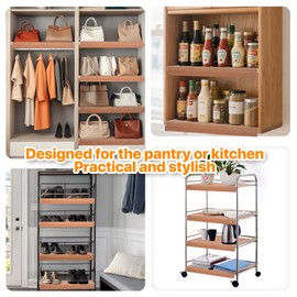 BESSTY Wire Shelf Cover, 33x16 Inch Wire Rack Covers, Set of 4 Thick Foamed PVC Faux Wood Shelf Liners for Pantry, Durable and Moisture-Resistant Shelves Covers for Store,Removable Closet,Office