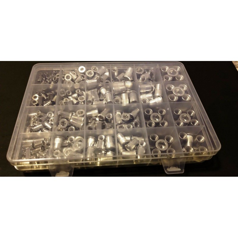 300 pcs Aluminum Rivet Nut Kit Rivnut Nutsert Assort (150pcs