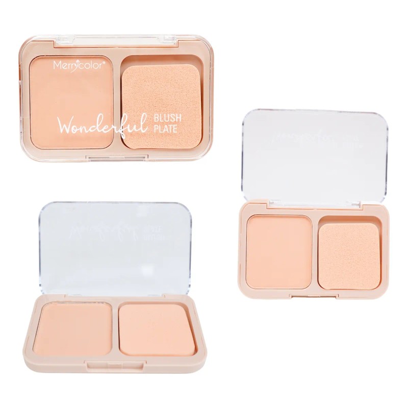 Base En Polvo Compacto Set Con Aplicador Maquillaje Nude