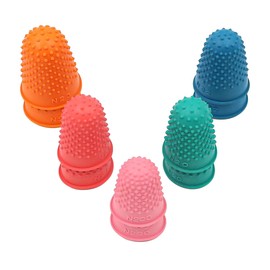 Alnicov 10 Pieces（2sets） Rubber Finger Tips Thimbles Reusable Finger Protector Thumb Pads for Sorting Task Money Counting Writing etc