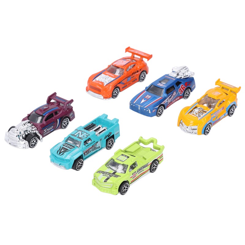 6pcs 1:64 Scale Alloy Racing Cars Set High Simulation Collectible